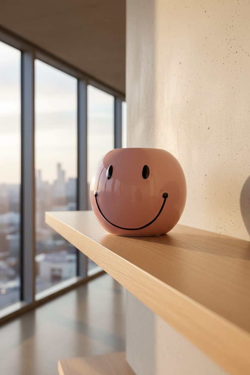 Smiley Vase M – Pink Edition