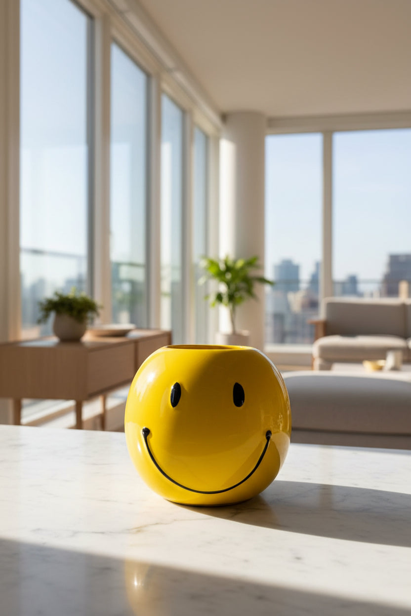 Smiley Vase M – Yellow Edition