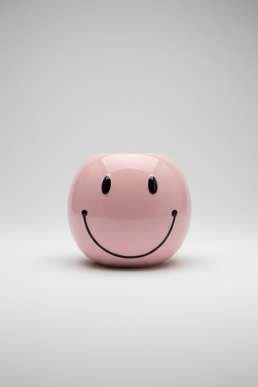 Smiley Vase M – Pink Edition