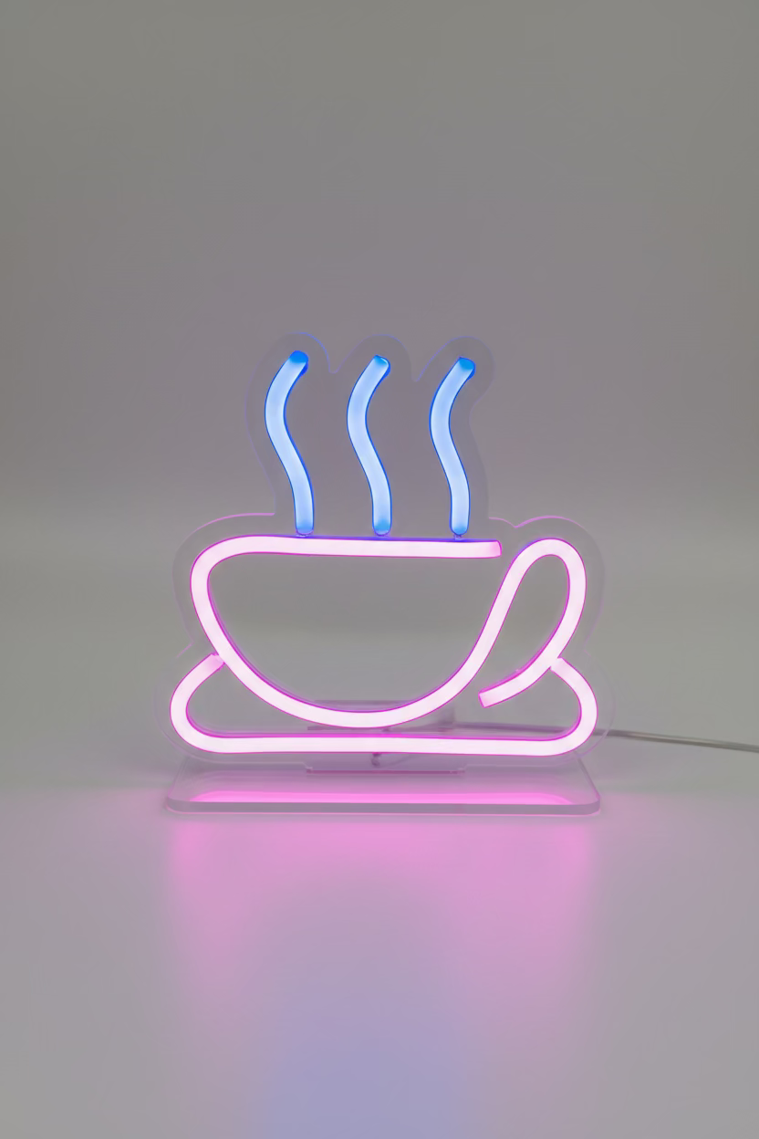 LED Neon Table Lamp "Coffee"