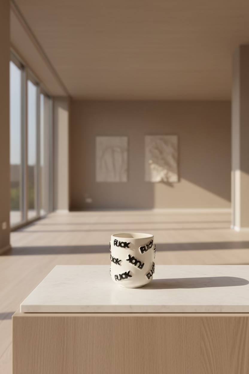 Fuck Off Planter – White Statement Edition