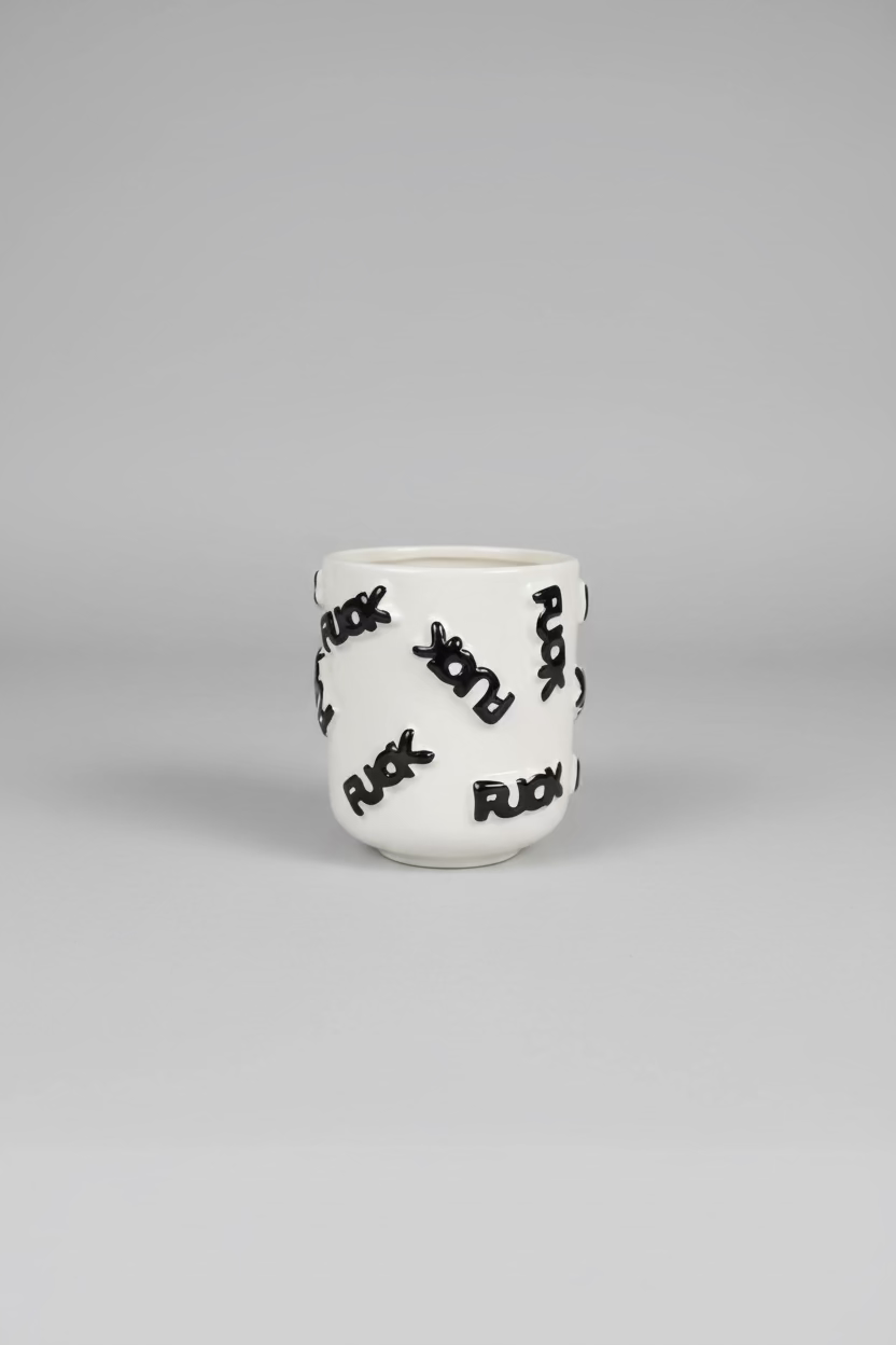 Fuck Off Planter – White Statement Edition