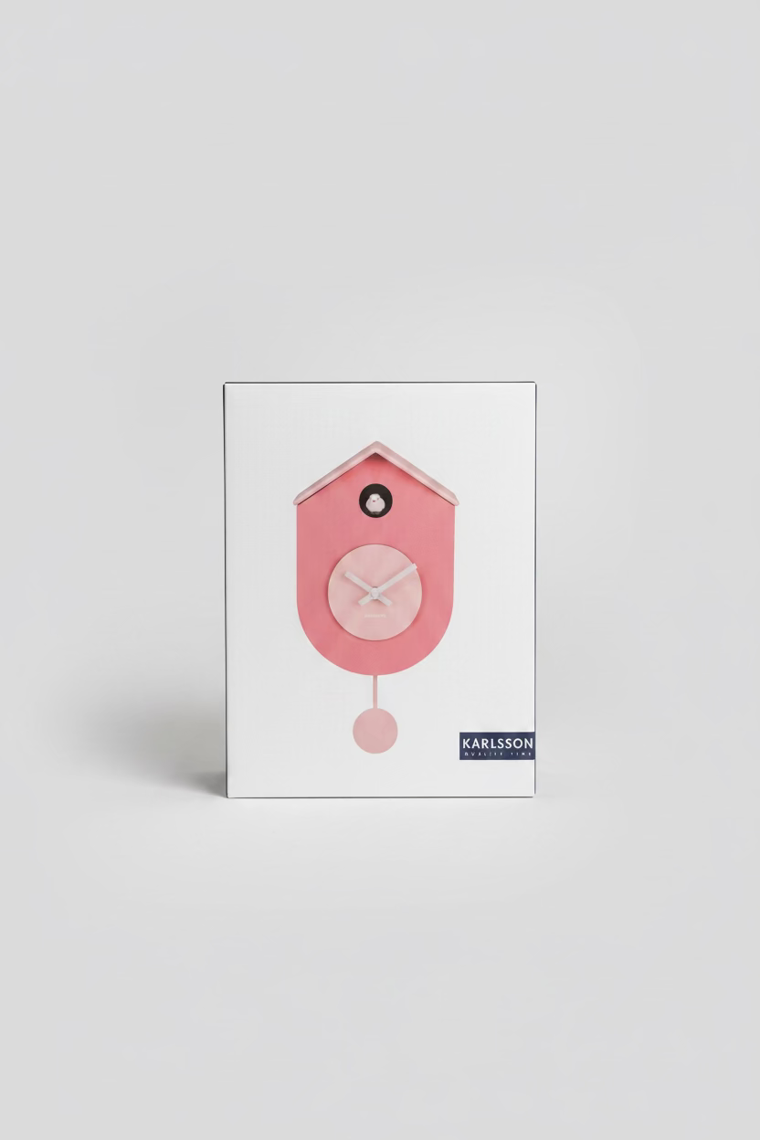 Karlsson Grato Cuckoo Wall Clock – Soft Pink Edition