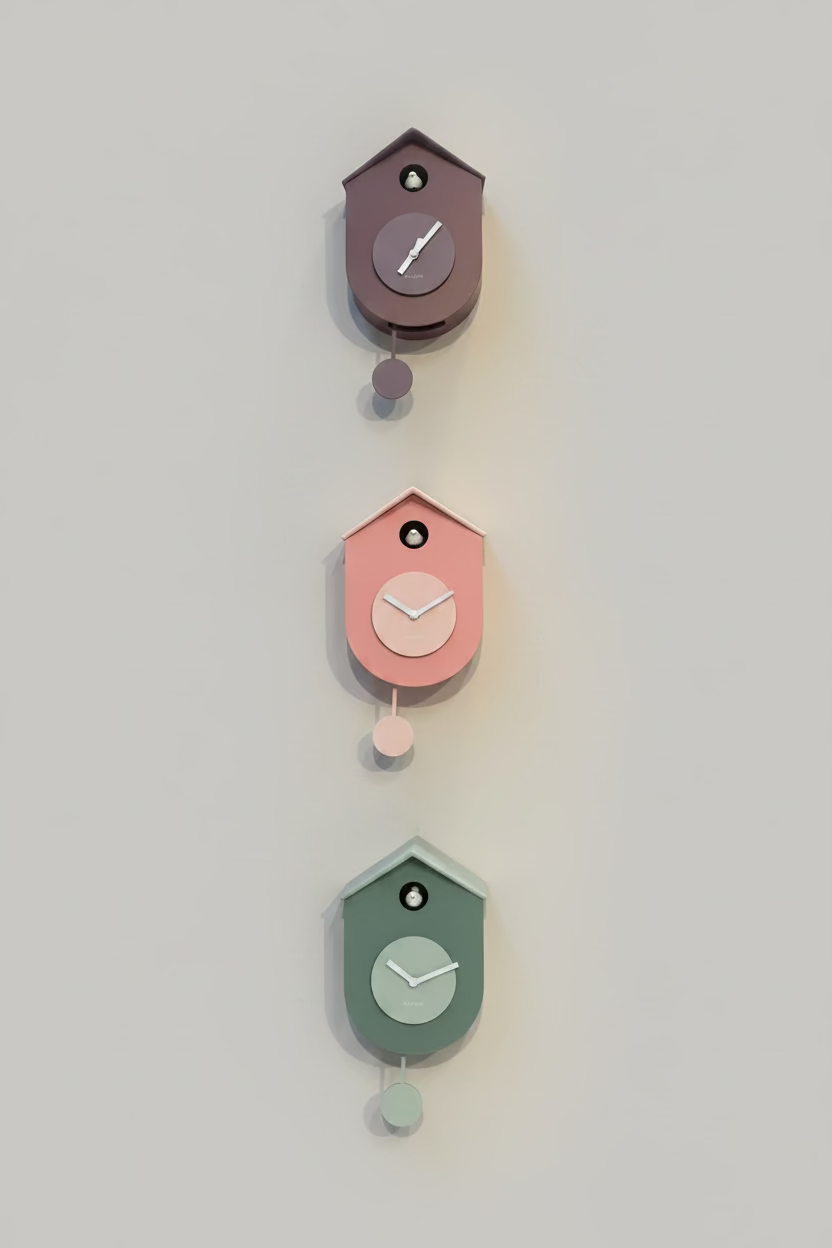 Karlsson Grato Cuckoo Wall Clock – Soft Pink Edition