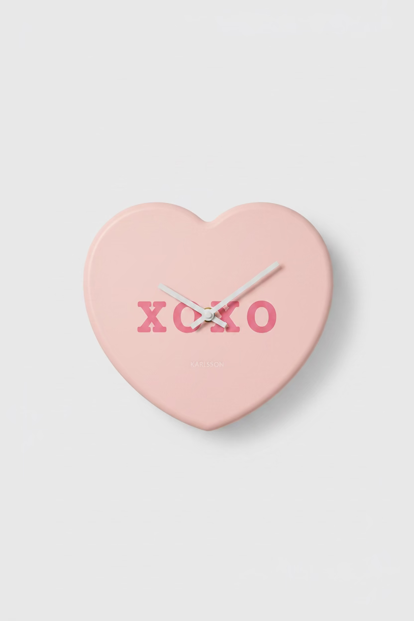 Karlsson Heart Candy Wall Clock – XOXO Pink Edition