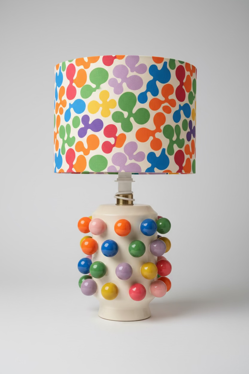 Bubble Pop Design Table Lamp – Ceramic Lamp with Colorful Spheres