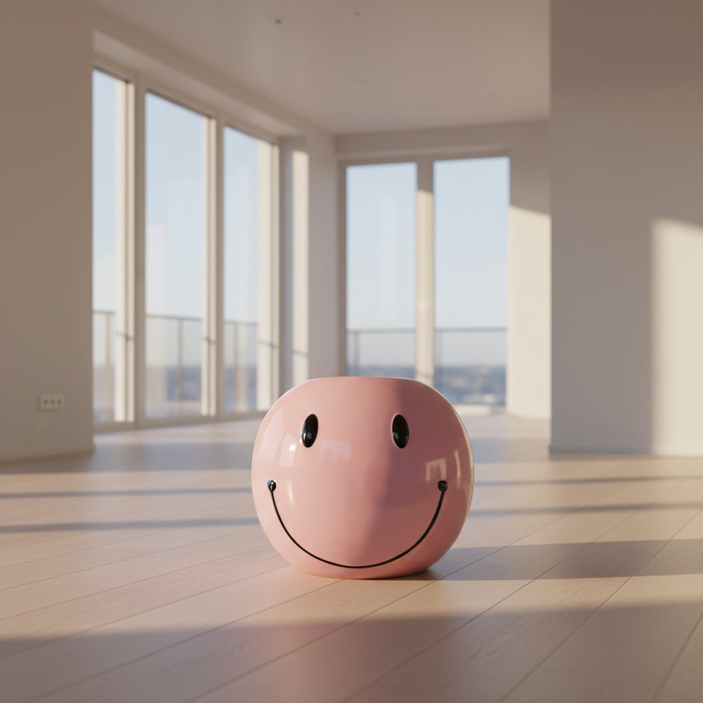 Smiley Vase Pink L – Keramik Designvase