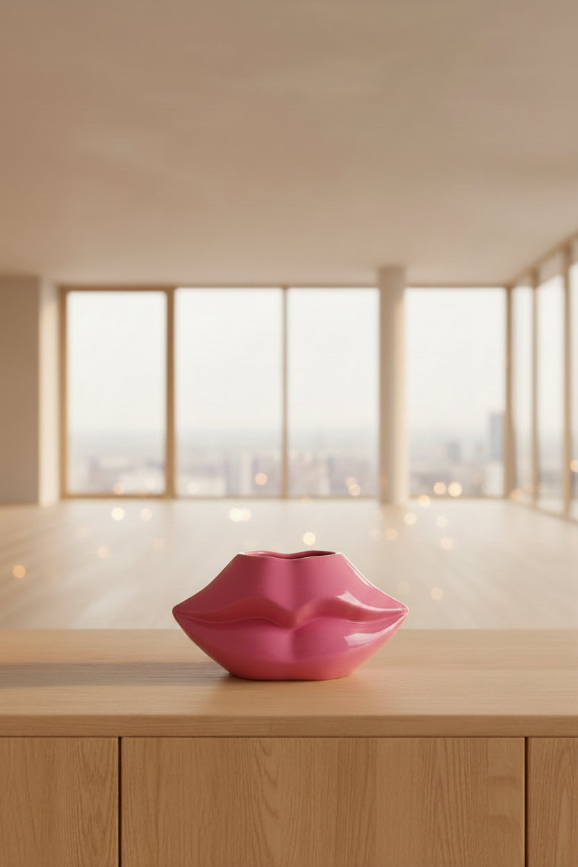 Lips Vase Pink XL – Statement Ceramic Vase