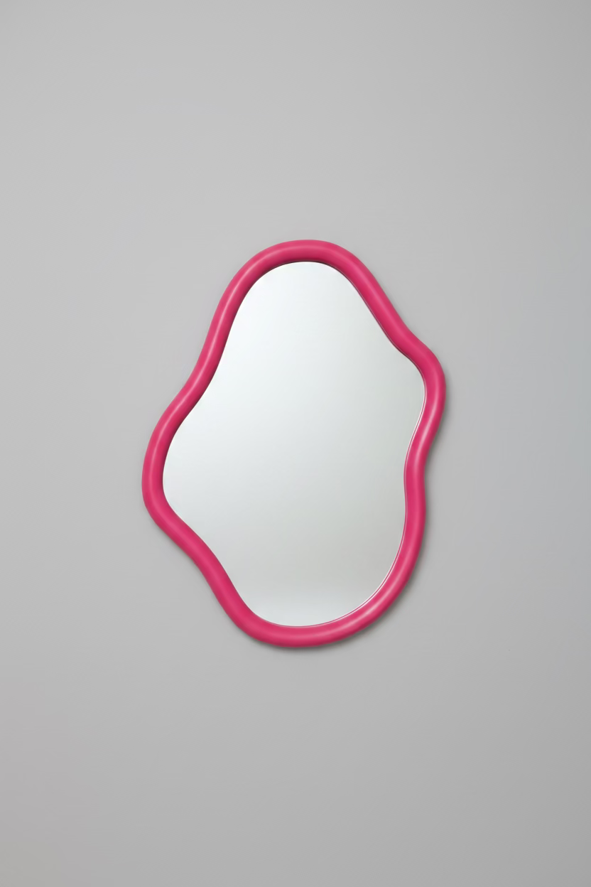 Wave Mirror M – Pink