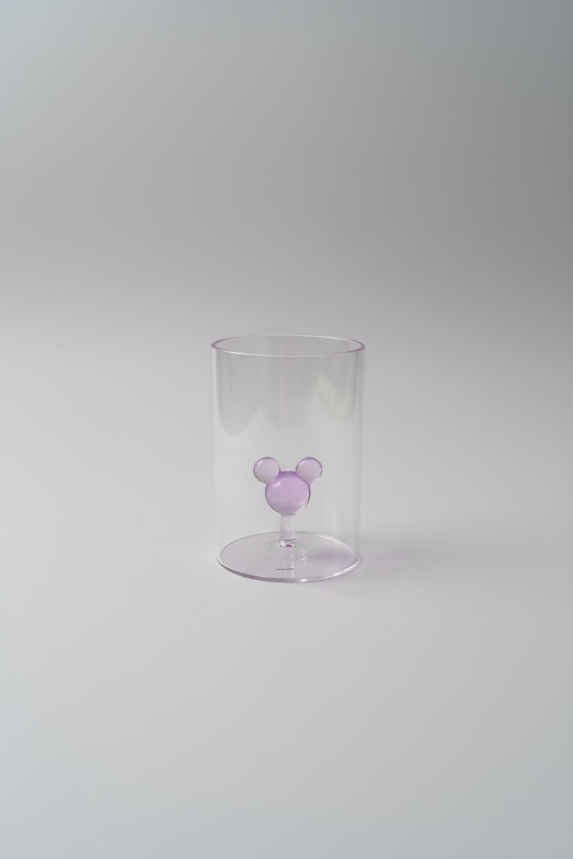 Disney Mickey Mouse Drinking Glass "3D Ears"