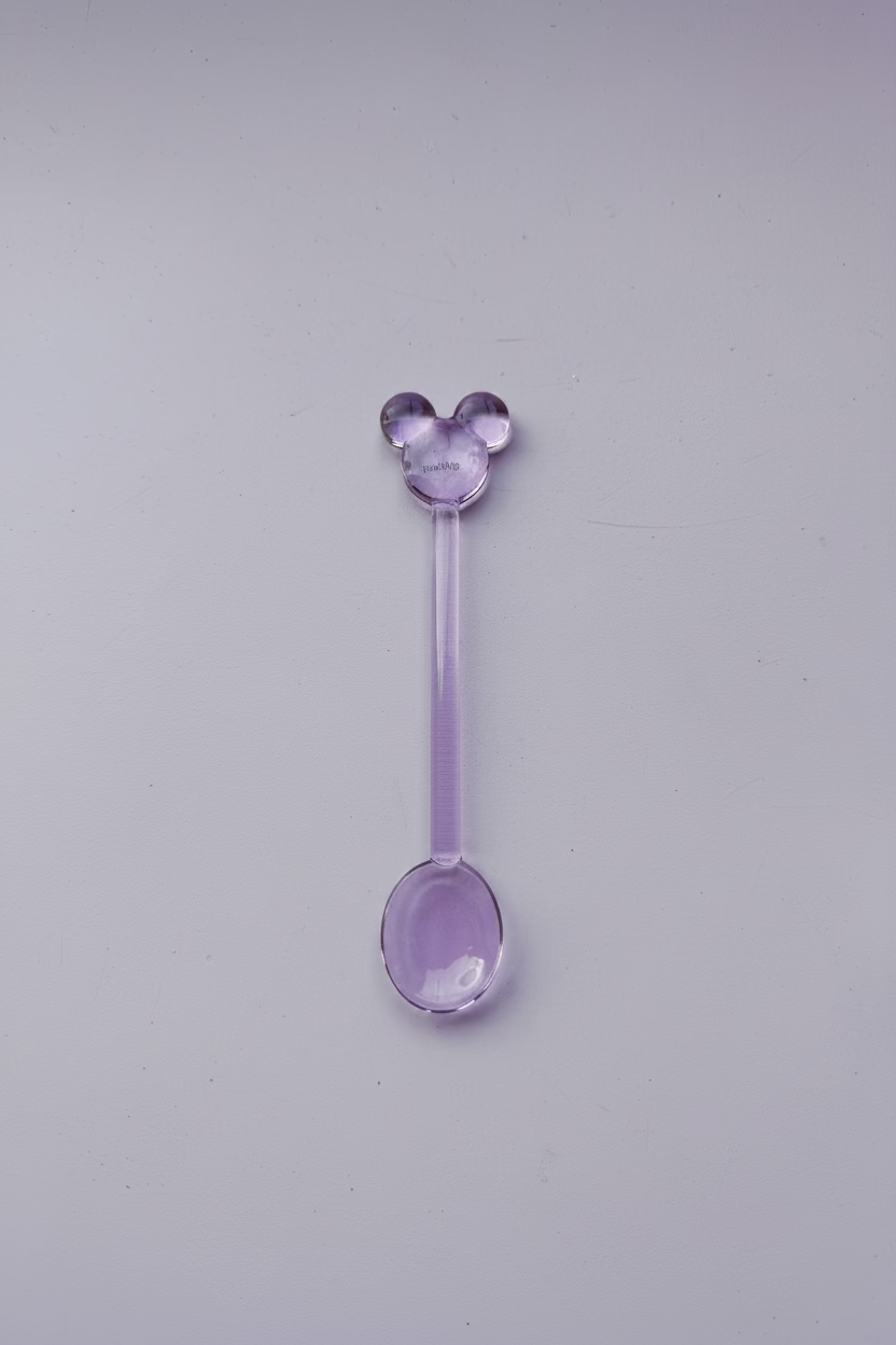 Disney Mickey Glass Spoons - 3-Piece Pink Set