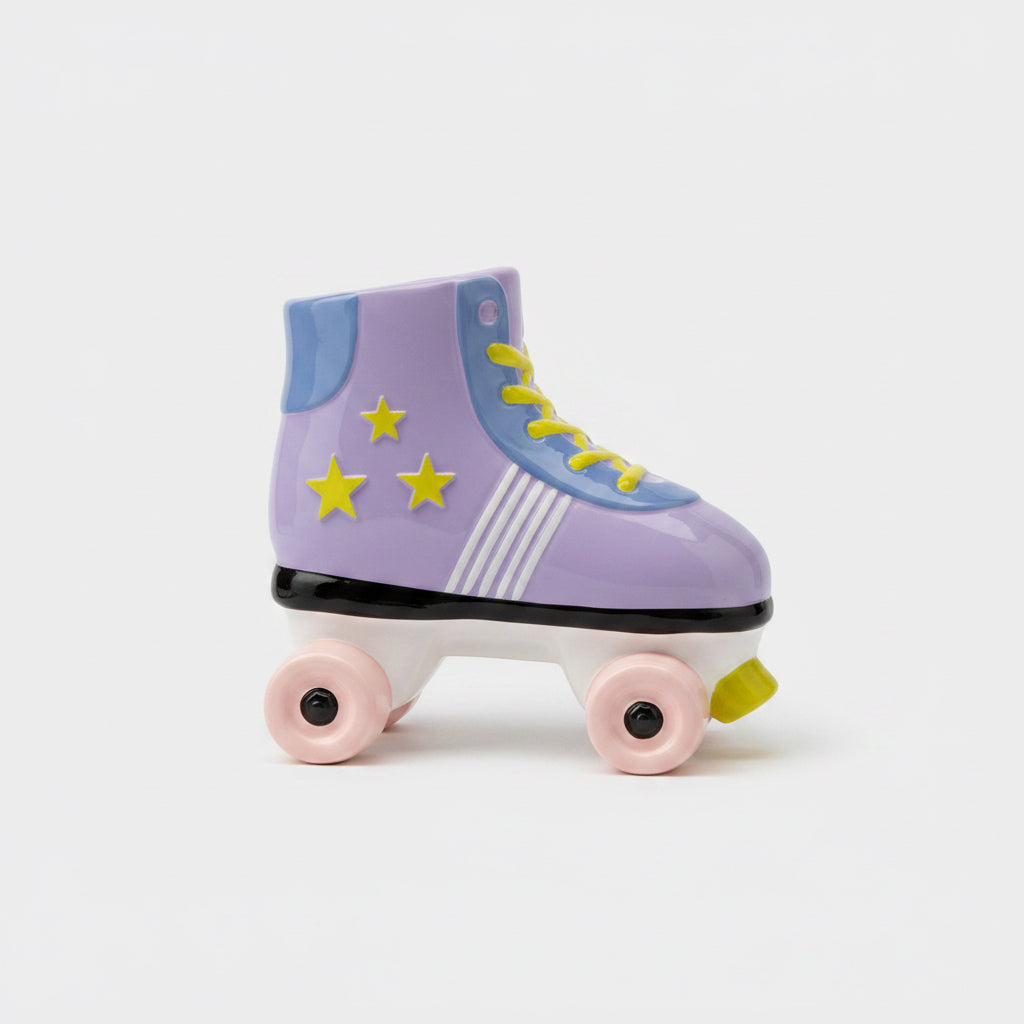 Roller Skate Vase "Retro Skates" – Pastel Purple