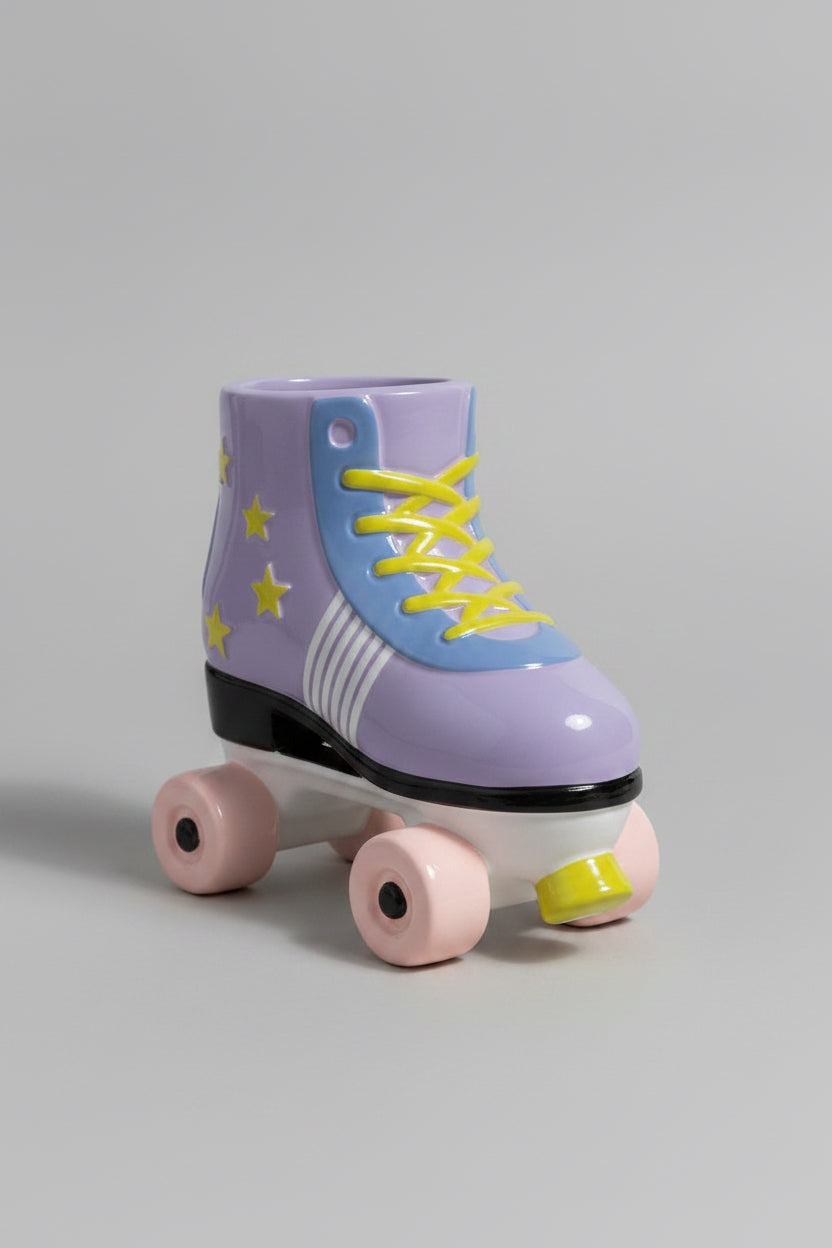 Roller Skate Vase "Retro Skates" – Pastel Purple