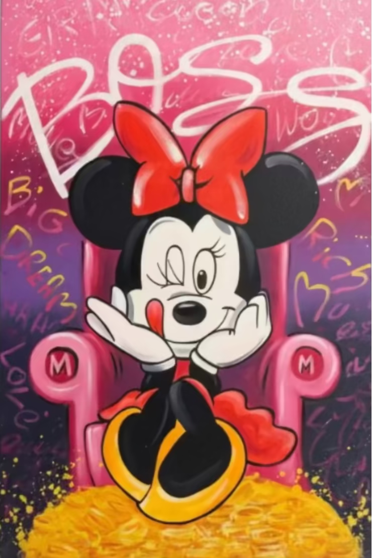 Minnie Luxury Pop Art – Original Hand-Painted Artwork