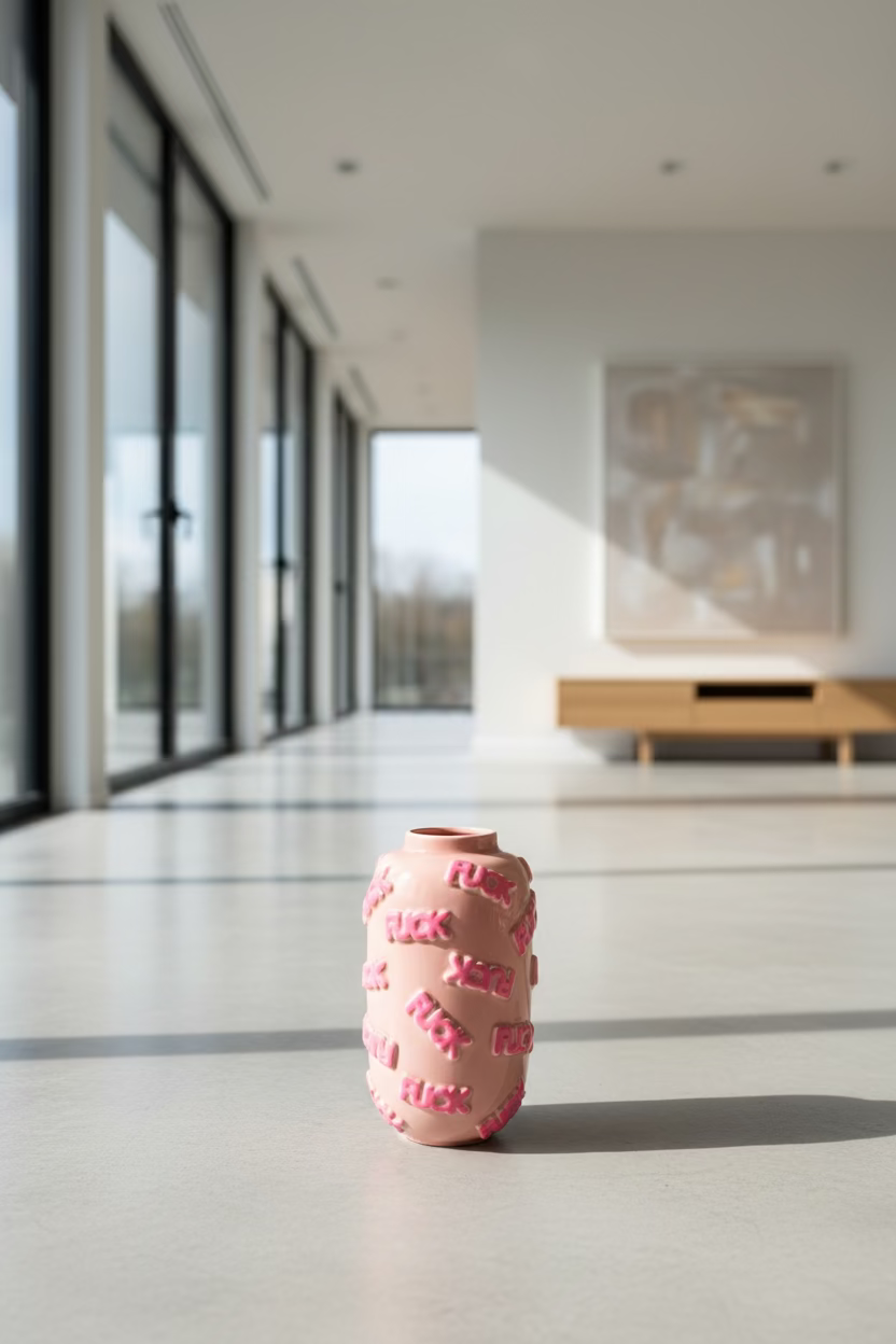 Fuck Vase Pink – Statement Ceramic Vase