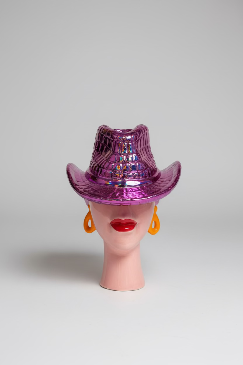Cowgirl Vase "Pink Rodeo Queen"