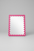 Wavy Mirror Pink XL – Designer Mirror with Bubble Look