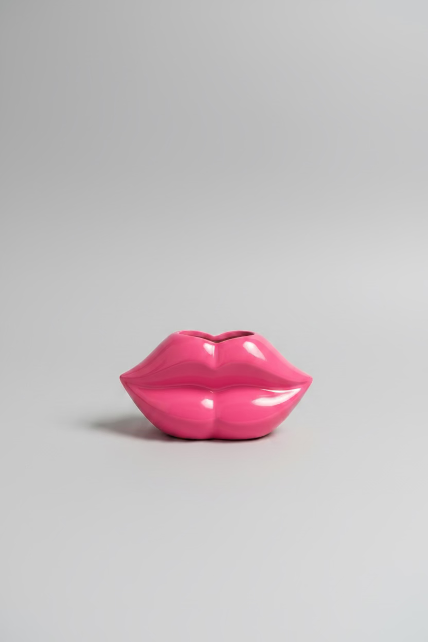 Lippenvase Pink-L – Pop Art Statement Vase