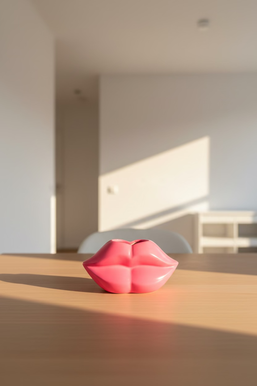 Lippenvase Pink-L – Pop Art Statement Vase