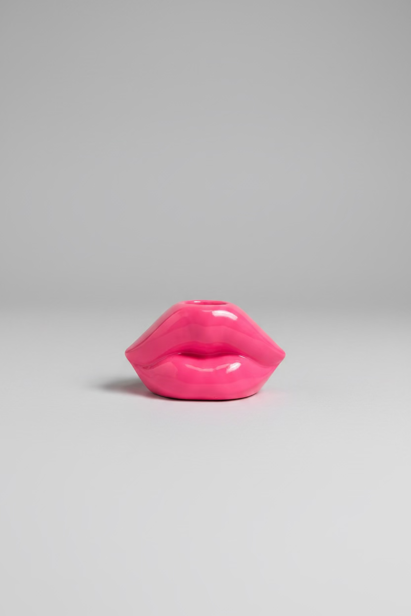 Lip Candle Holder Pink – Neon Pop Art