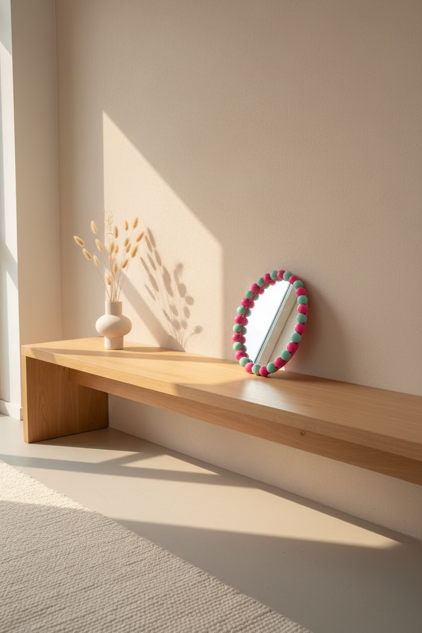 Bubble Mirror M – Neon Pink & Mint
