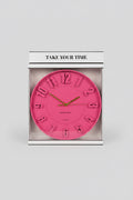 Pink Statement Wall Clock "Take Your Time"