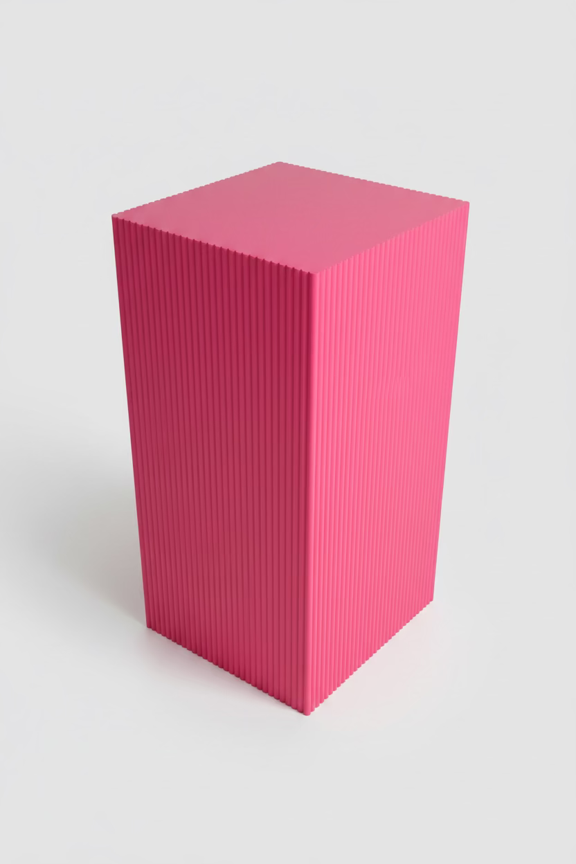 Pink Ribbed Pedestal XL