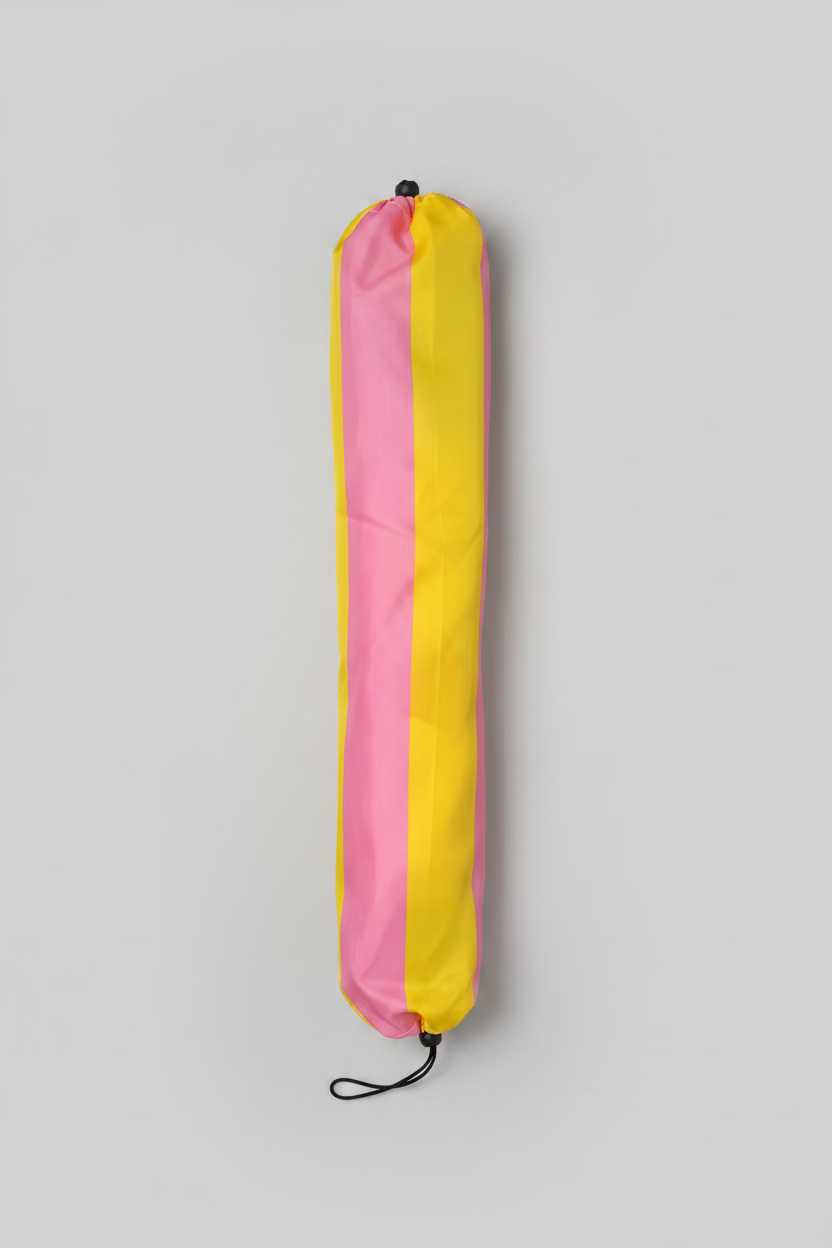 Sunset Fringe Beach Umbrella - Pink & Yellow