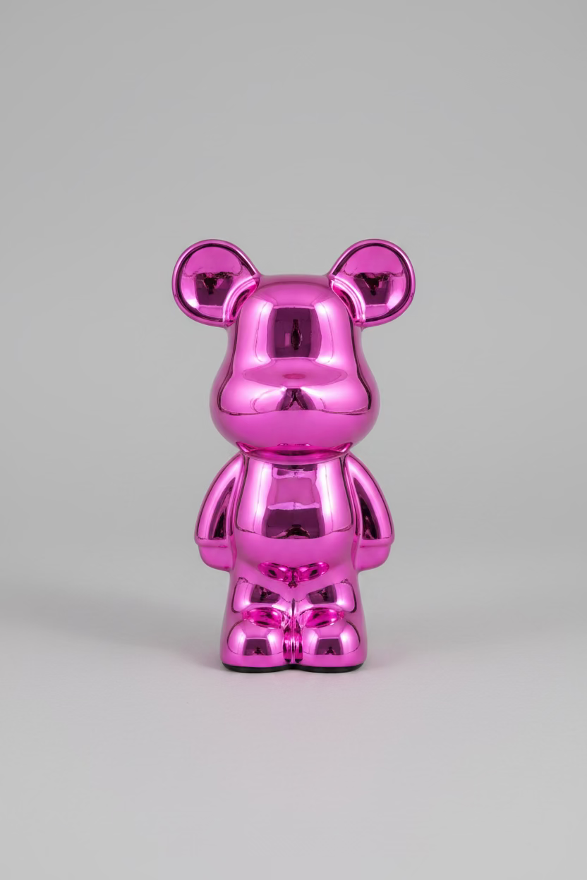 Heart Bear Metallic Pink