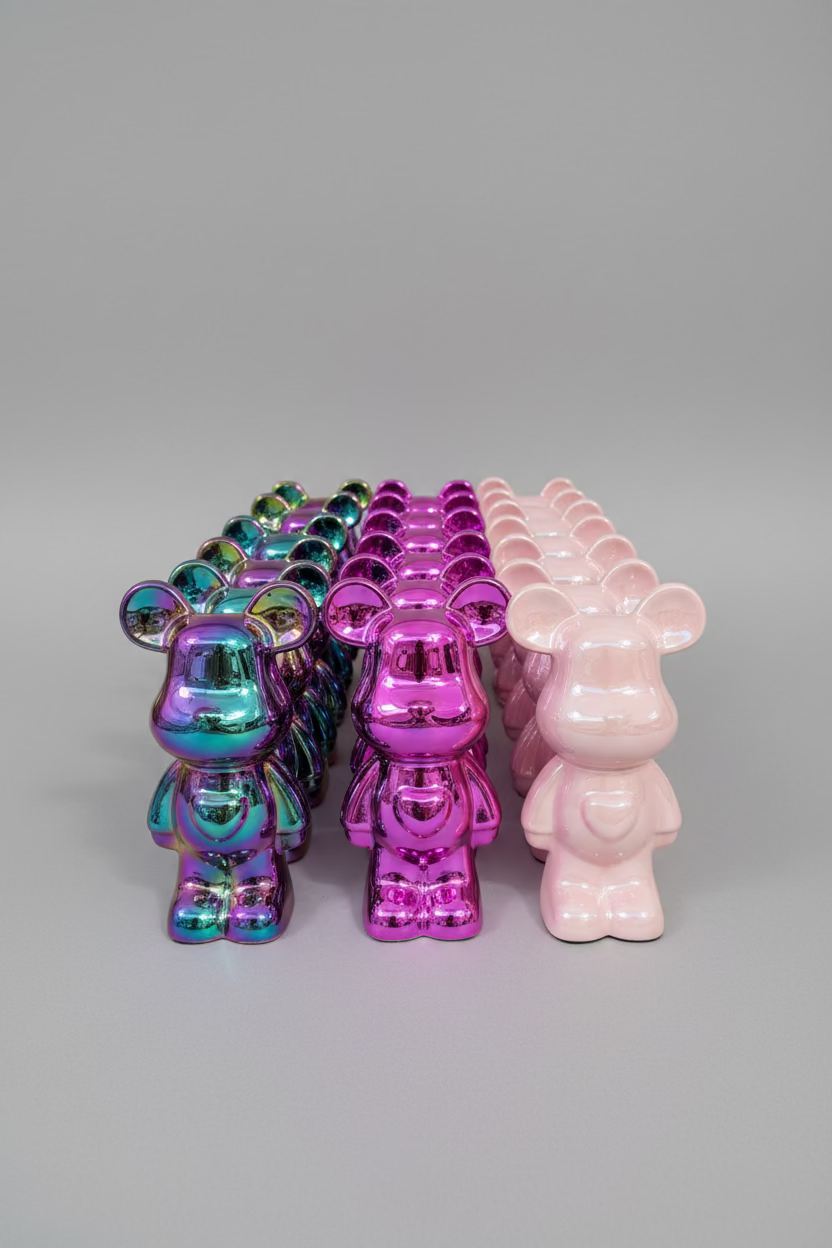 Heart Bear Metallic Pink