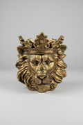Royal Lion XL – Luxury Lion Head Planter Gold