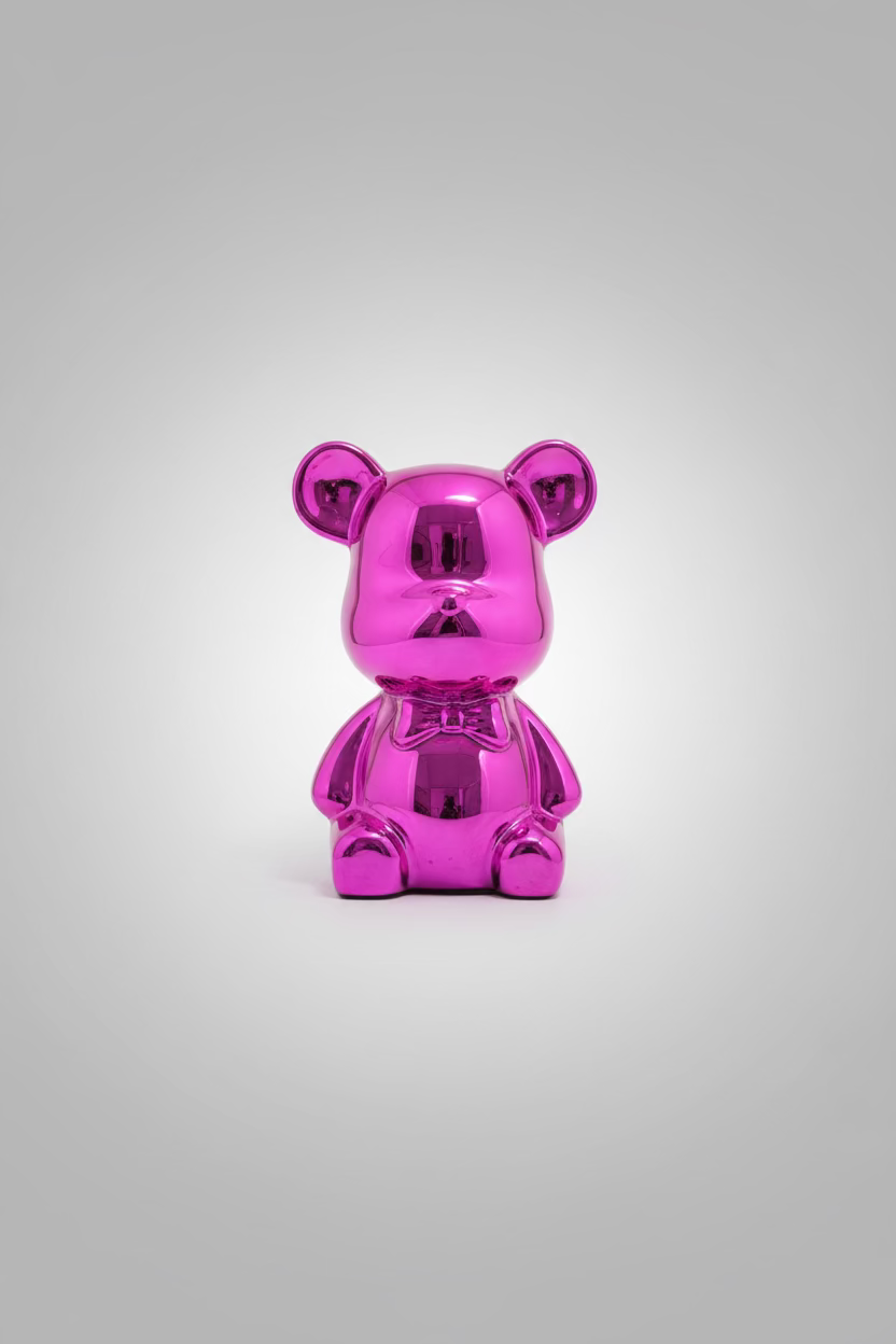 Bear Sit Metallic Pink