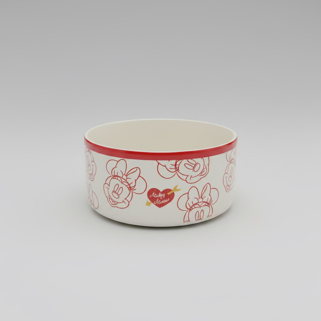 Disney Minnie Mouse Snack Bowl - Love Edition Red/White