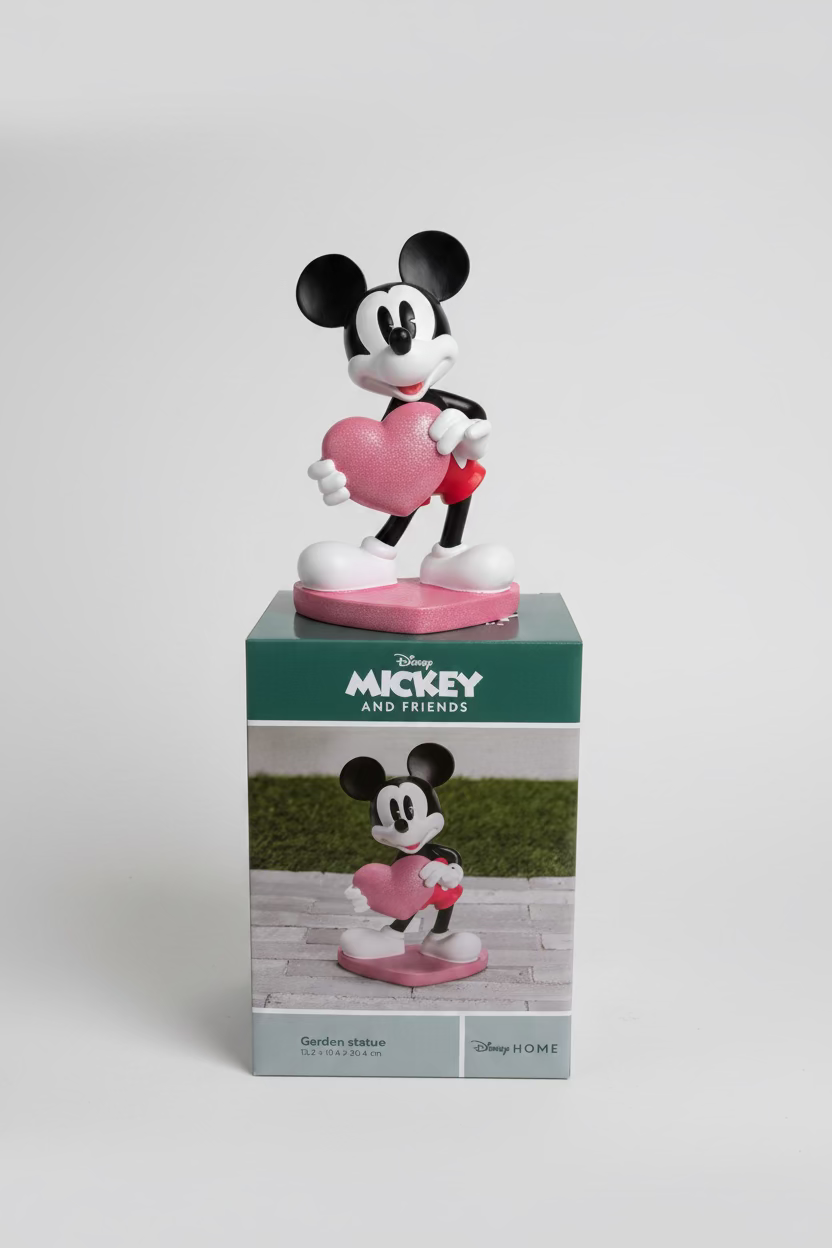 Disney Mickey Heart Garden Statue