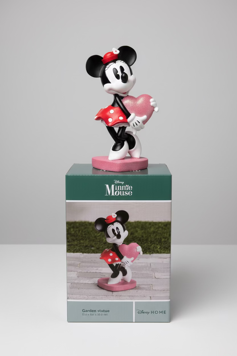 Disney Minnie Heart Garden Statue