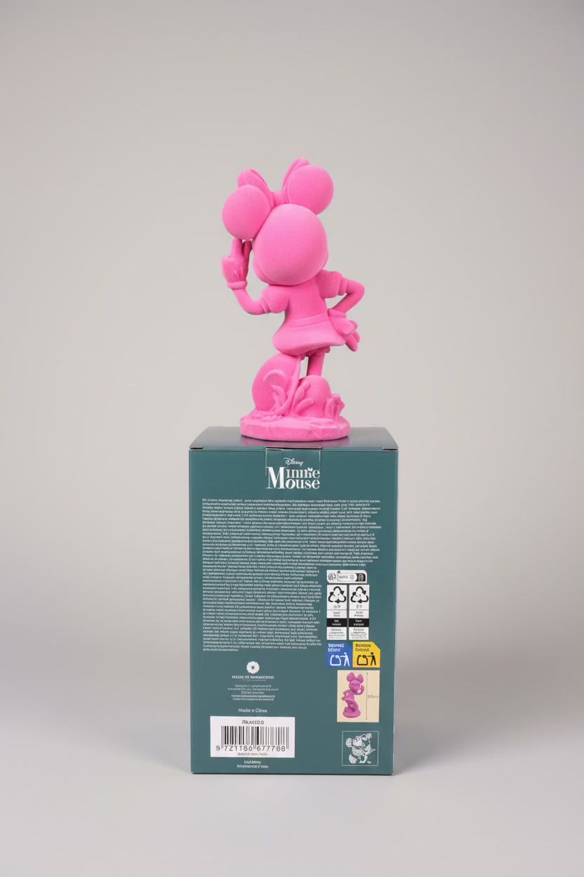 Disney Minnie Mouse Garden Statue Pink Edition - Peace Sign
