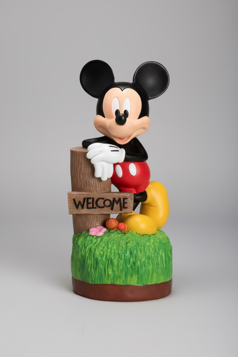 Disney Mickey Mouse Garden Statue "Welcome"