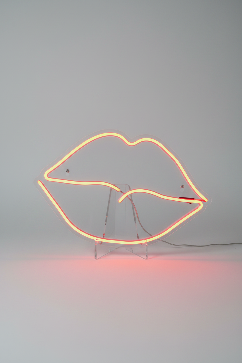 LED Neon Wall Decor "Kiss Me"