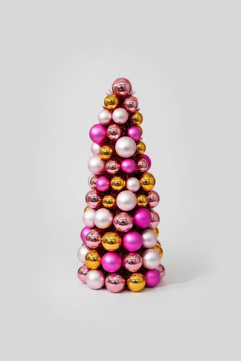 Decorative Christmas Tree "Pink Glam" – Pink, Gold & Silver