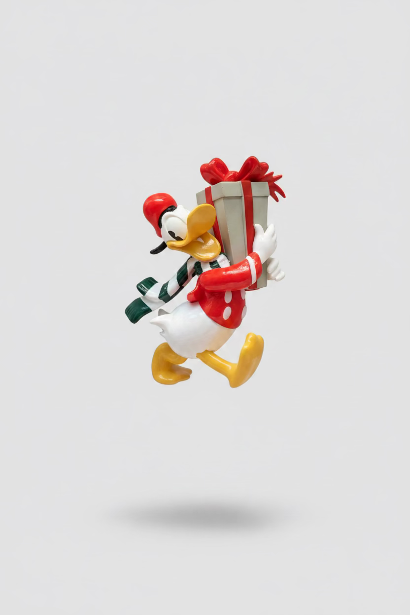 Disney Christmas Ornament "Donald Duck with Gift"