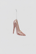 Glitzer High Heel Weihnachtsanhänger Rosa