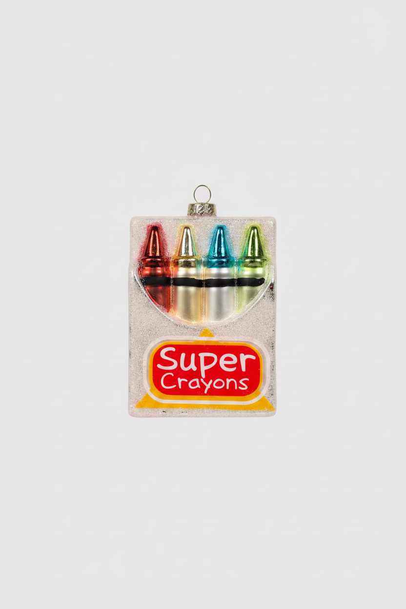 Glas-Weihnachtsanhänger Super Crayons