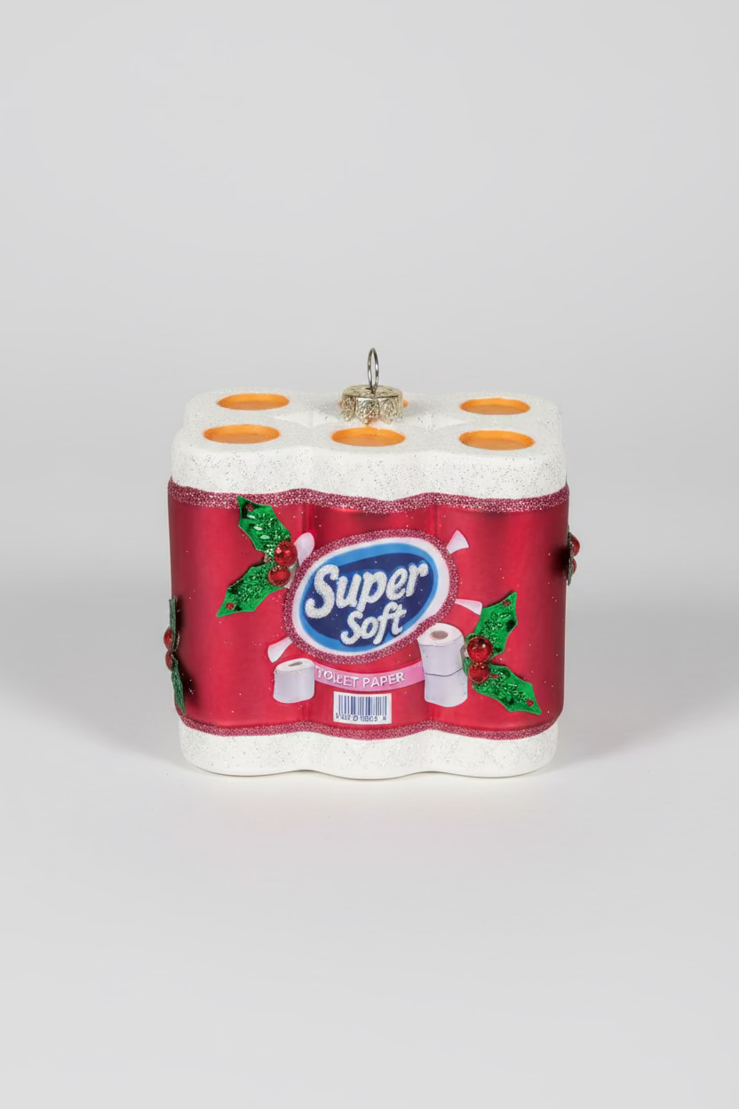 Glas-Weihnachtsanhänger Super Soft Toilettenpapier