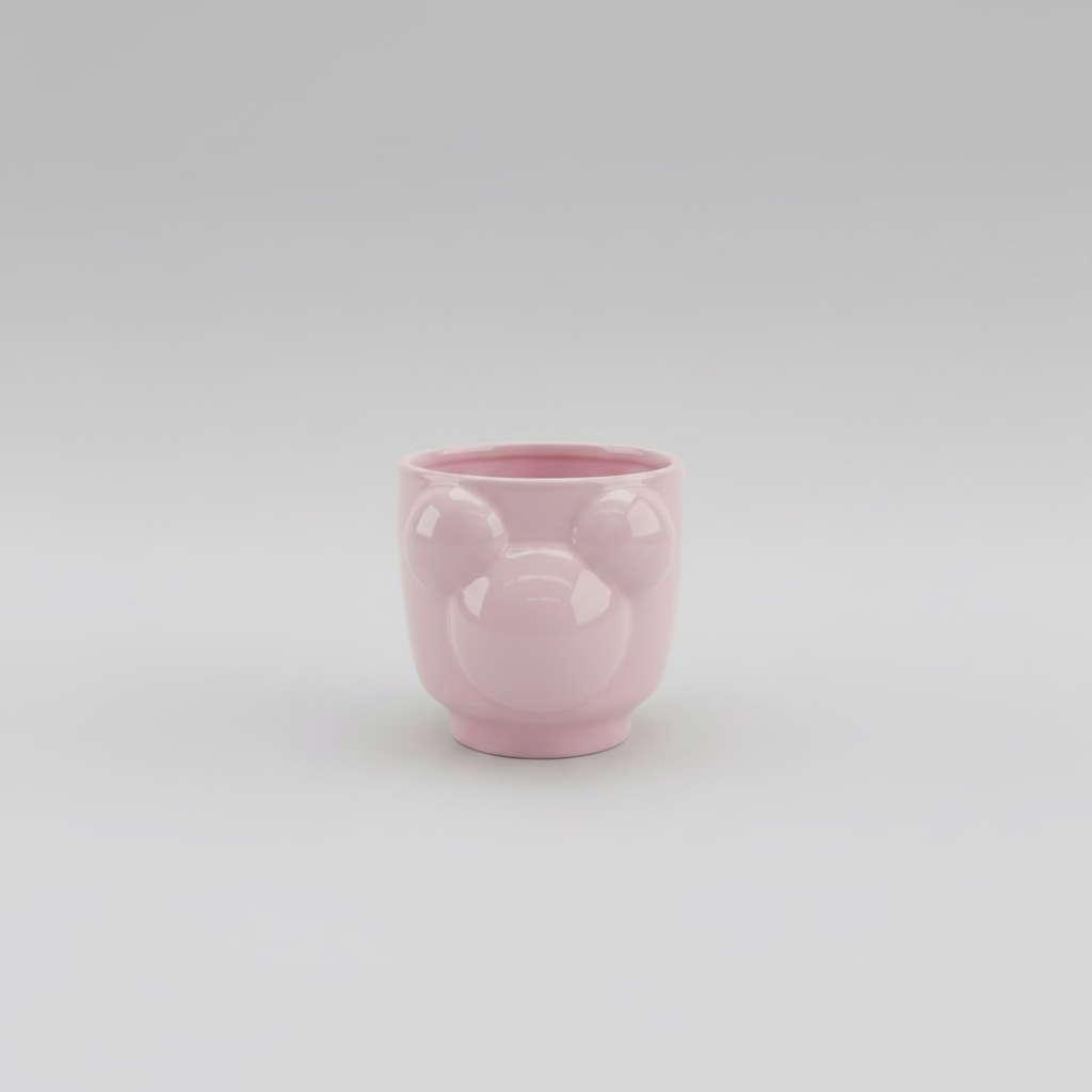Disney Mickey Mouse Pink Flower Pot – Ceramic Planter