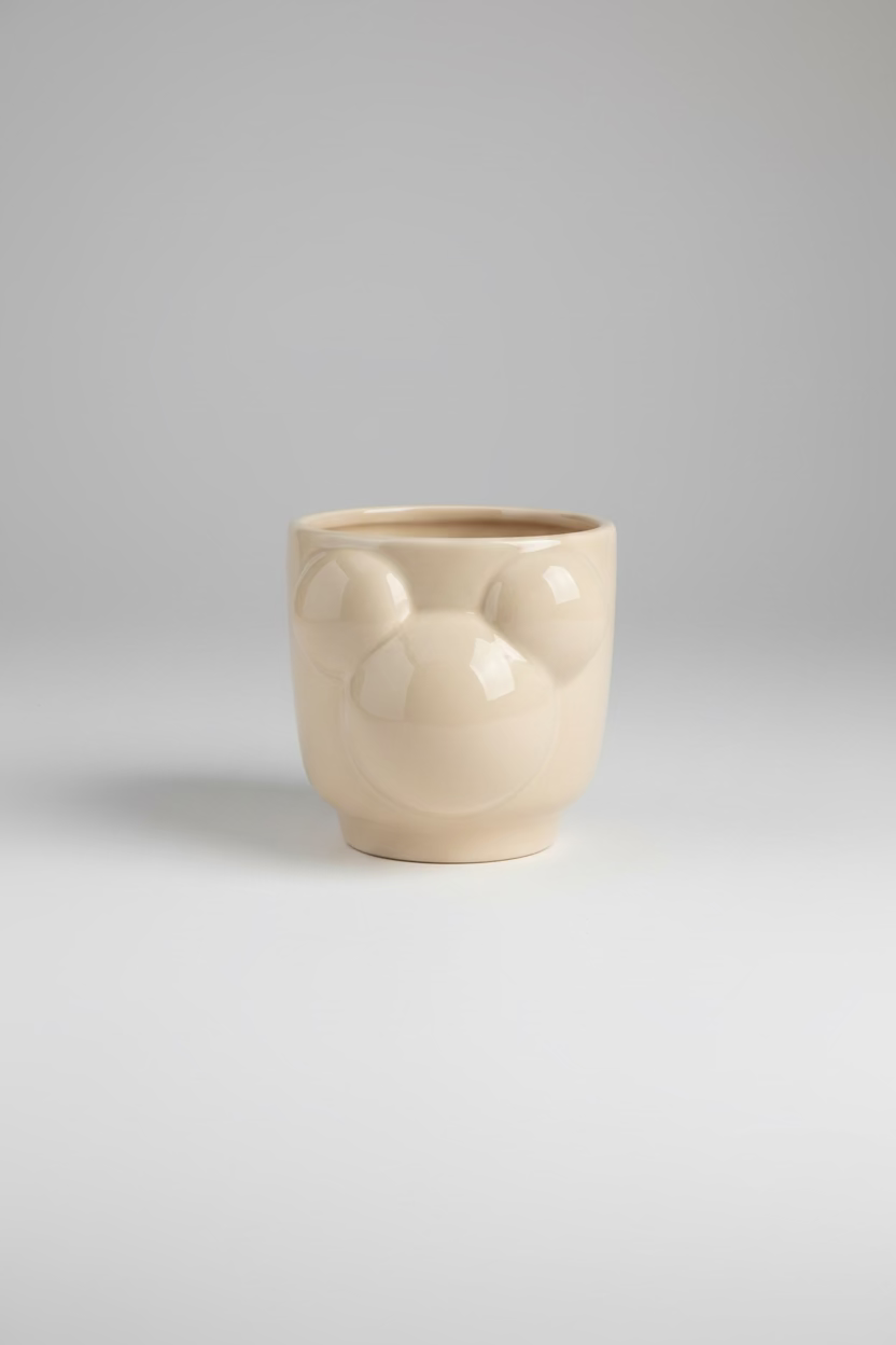 Disney Mickey Mouse White Flower Pot – Ceramic Planter