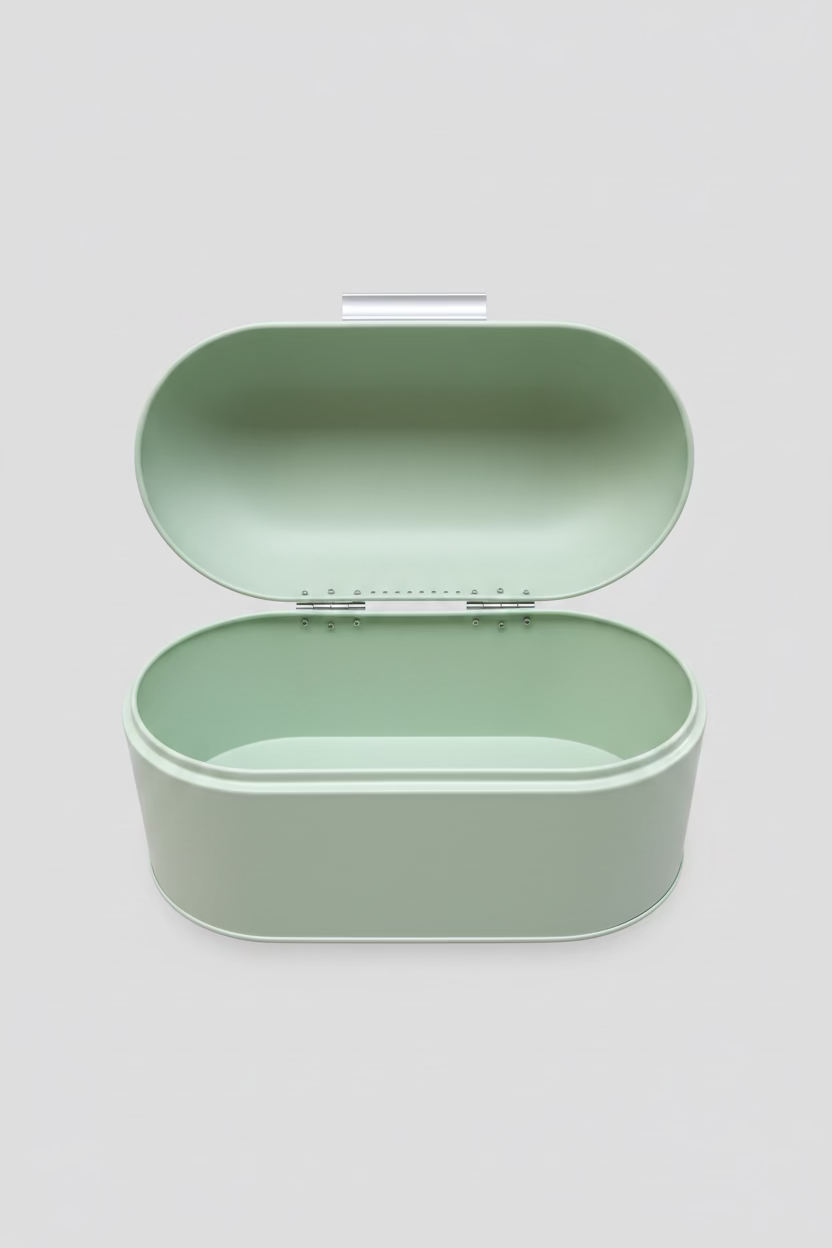ONA Fresh Bread Bin with Lid – Sage Green | Metal | 33.5 × 18 × 21.5 cm