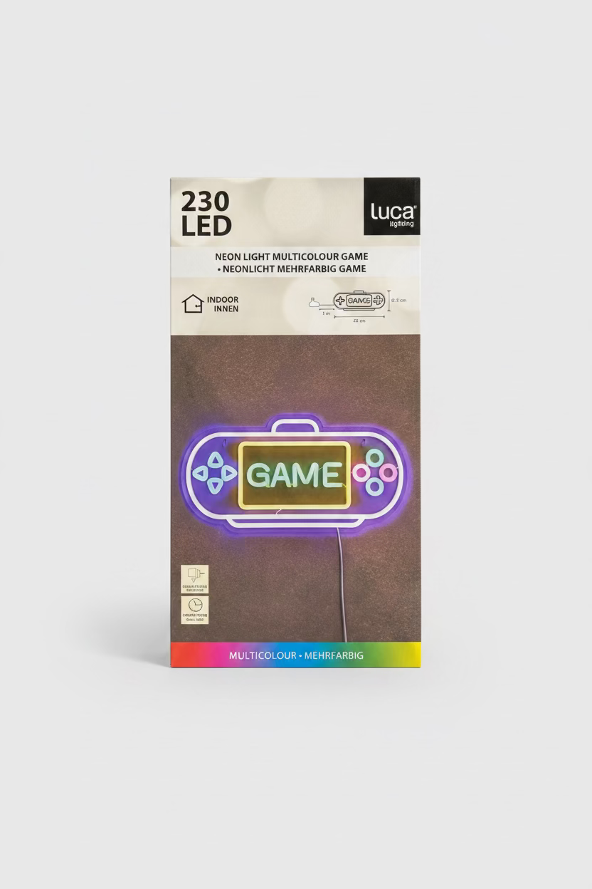 LED Neon Sign "GAME" – Multicolor Gaming Wall Lamp
