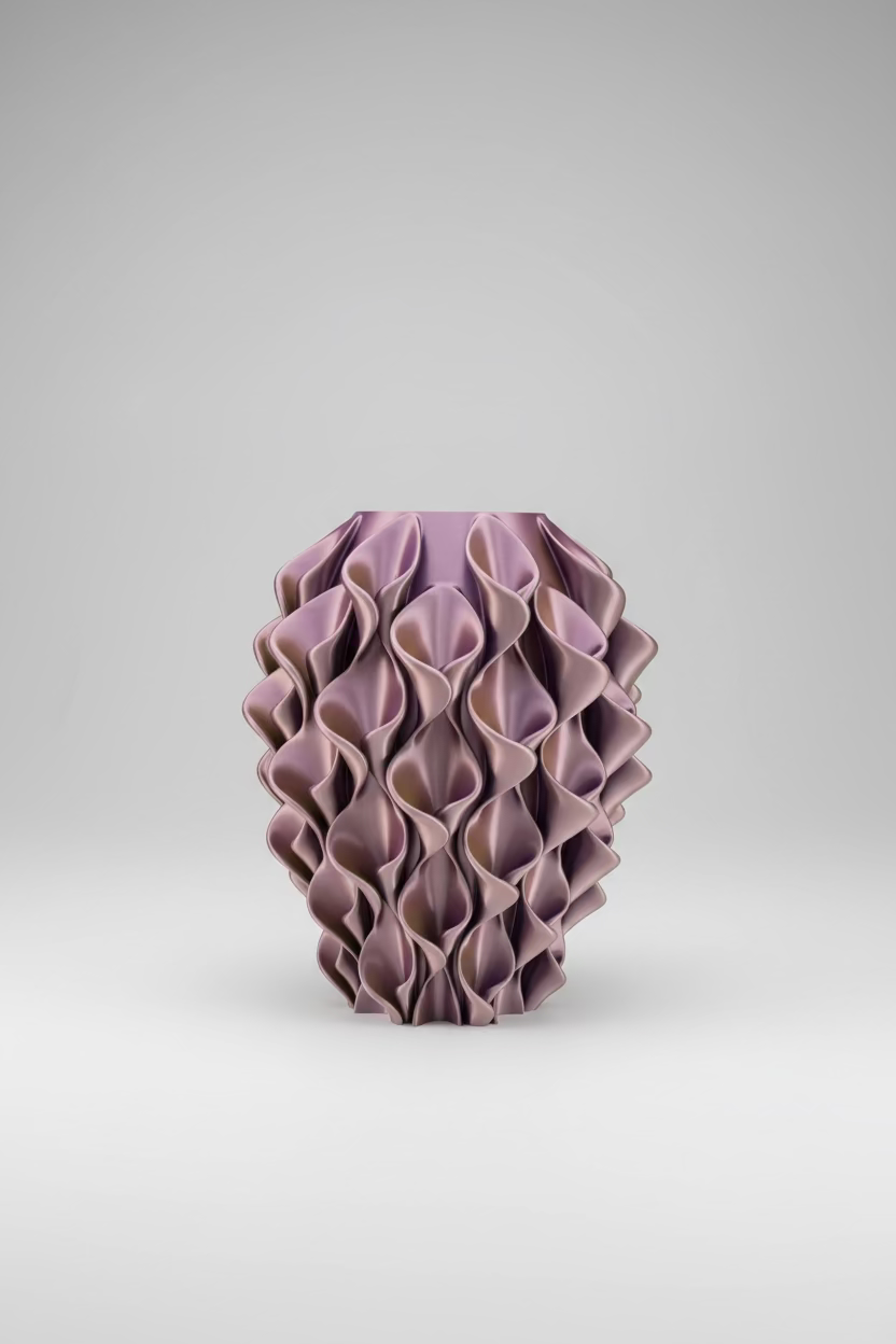 Designer Vase "Lily" – Moonlit Lake | 30 cm | Sculptural Statement Vase