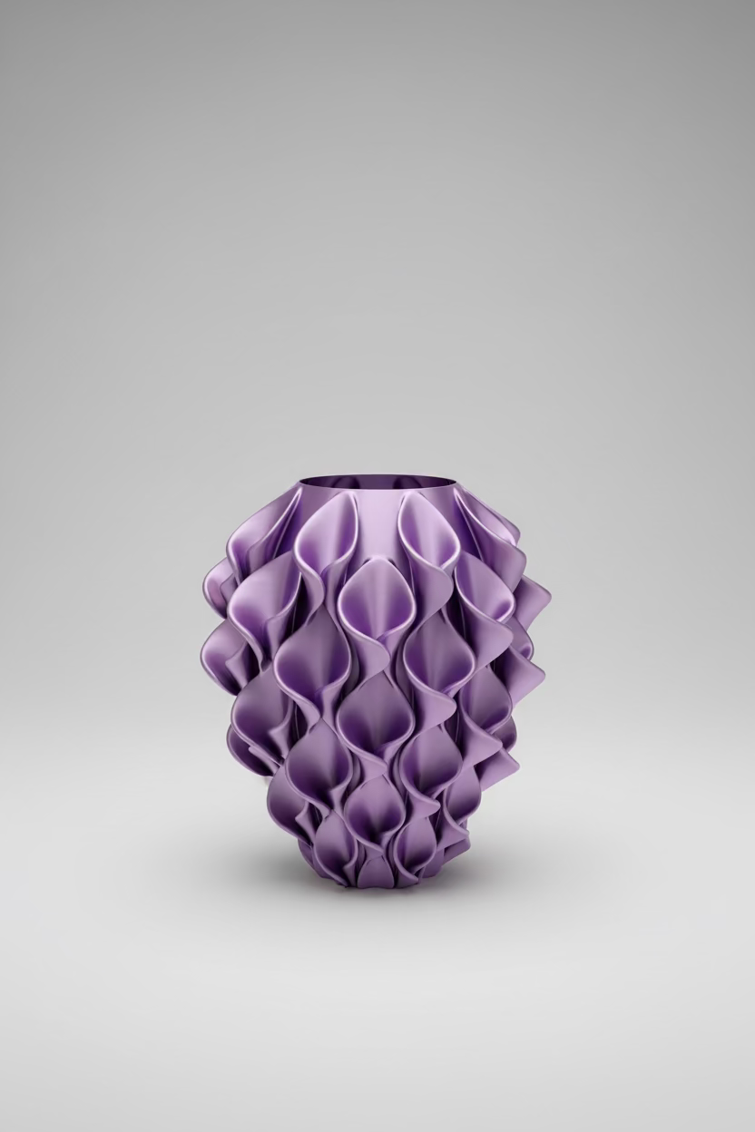 Designer Vase "Lily" – Moonlit Lake | 30 cm | Sculptural Statement Vase