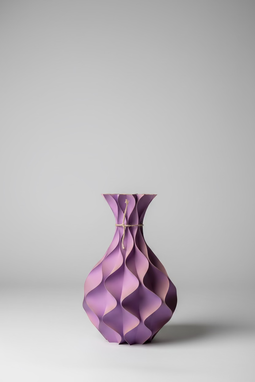 Purple Sunset Design Vase – 30 cm | Modern Sculptural Vase